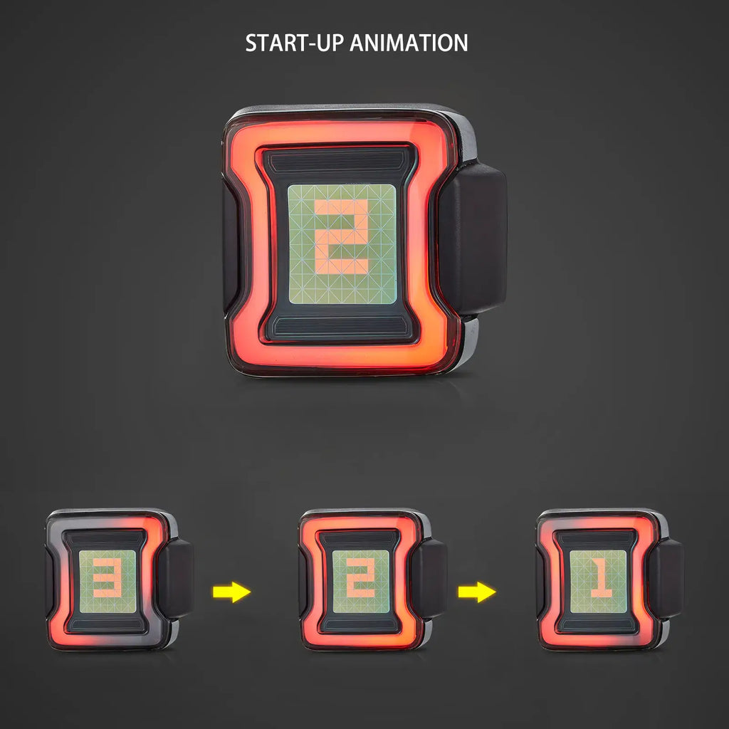 OLED Tail Light Assembly With Animation Effects For 2018-2020 Jeep Wrangler JL JLU