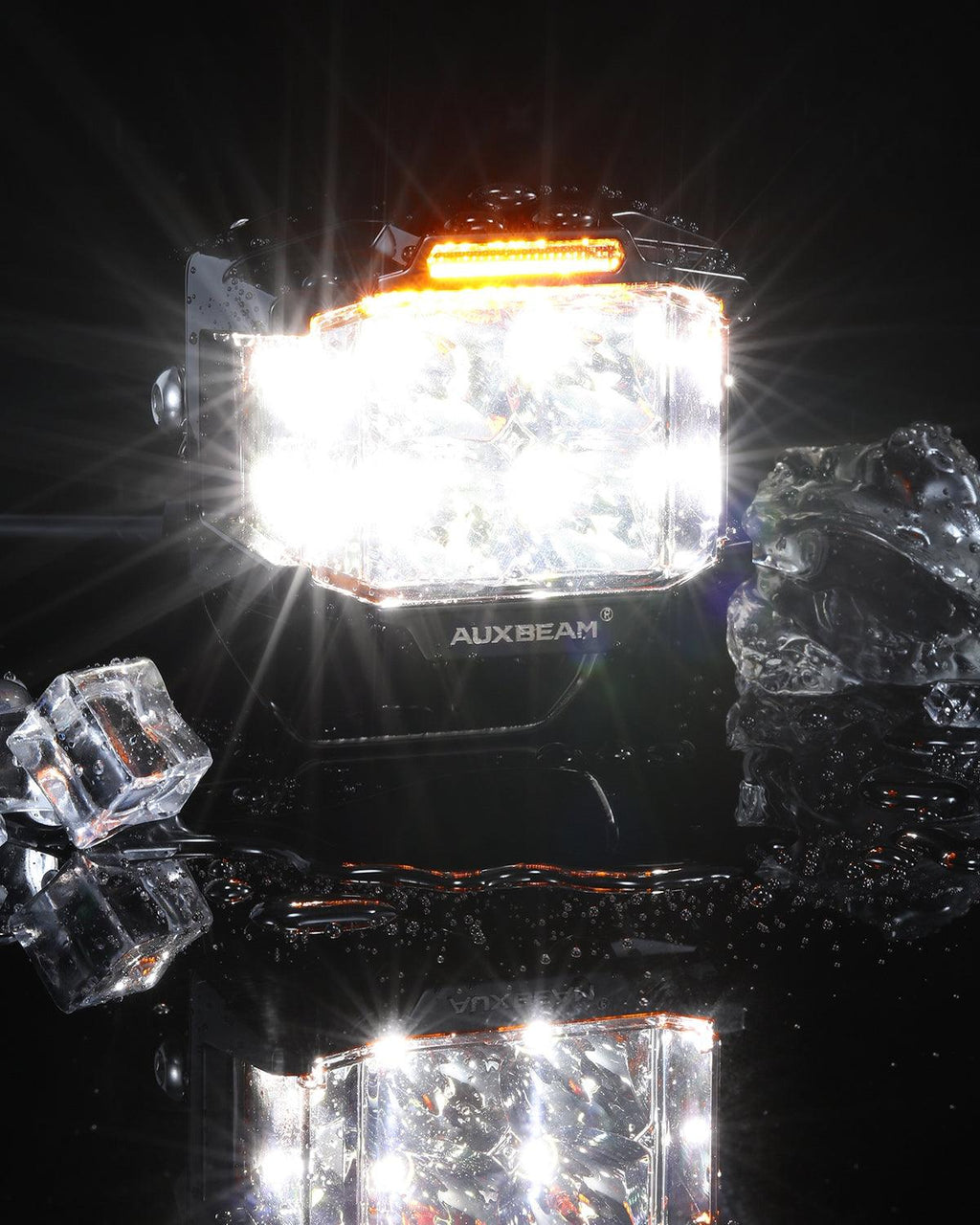V-MAX Series | 4 Inch 92W 8960LM Spot Beam Side Shooter LED Square Pod Lights with Amber DRL
