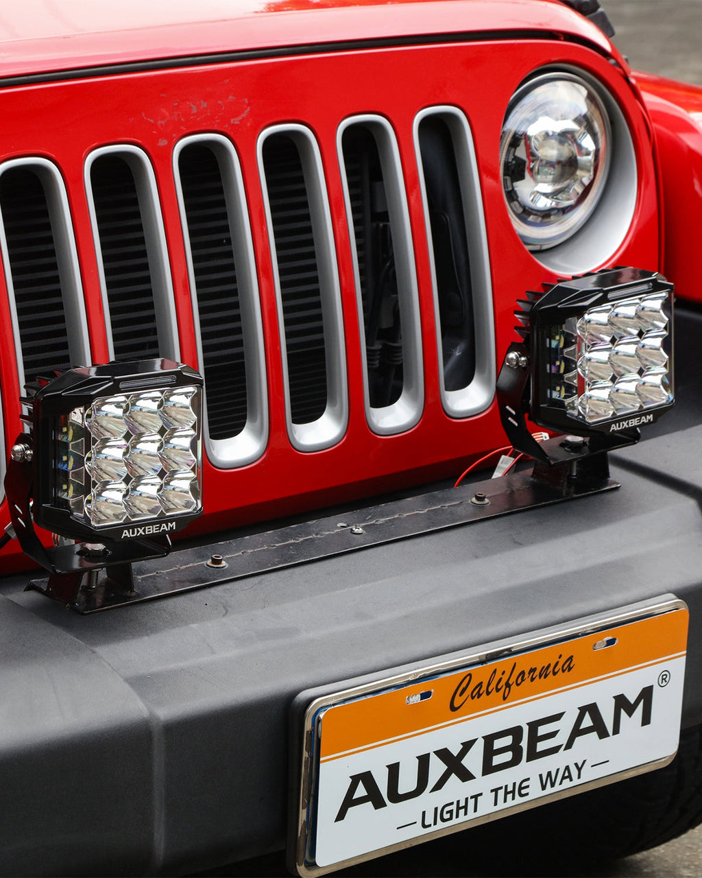 V-MAX Series | 7 Inch 228W 26100LM Spot Beam Side Shooter LED Square Pod Lights with Amber DRL&Backlight