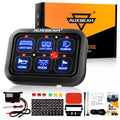 Single Series 6 Gang (BC60) LED Switch Panel, Off Road Light Controller (Blue)