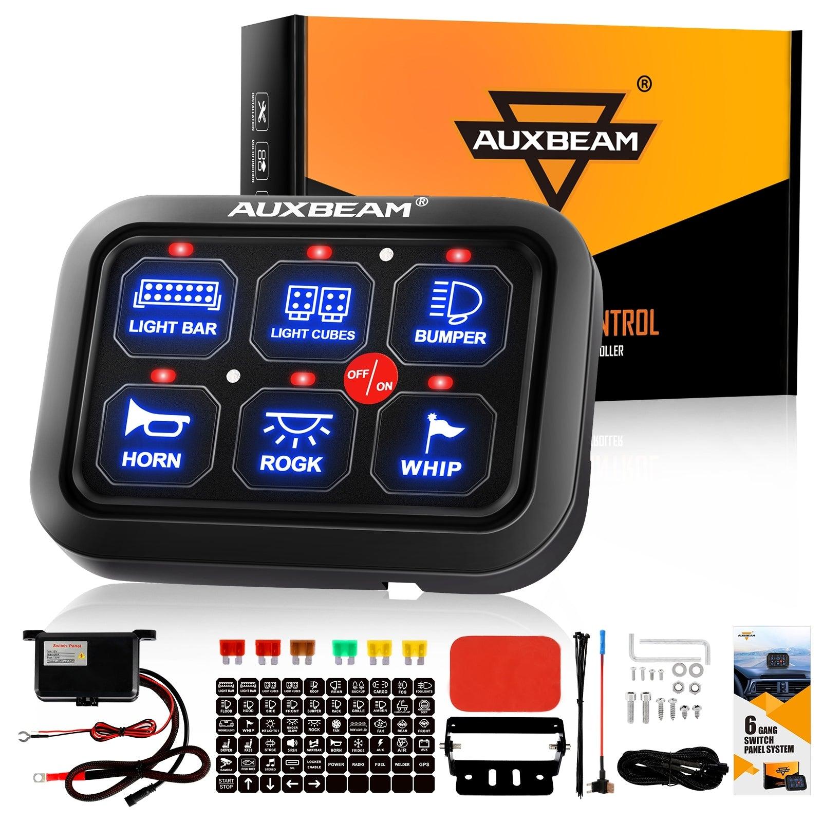 Single Series 6 Gang (BC60) LED Switch Panel, Off Road Light Controller (Blue)
