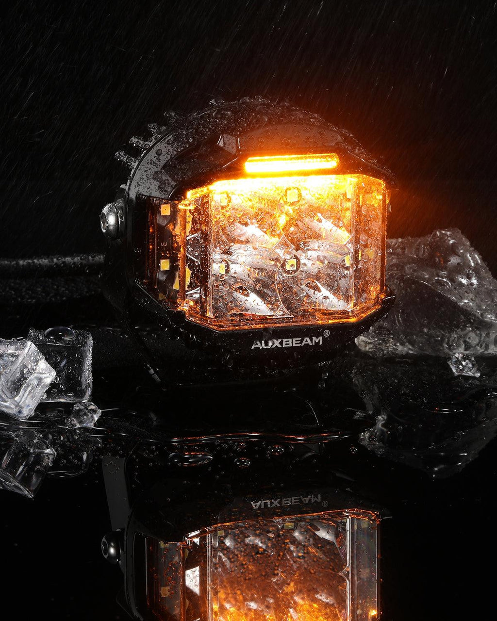 V-MAX Series | 4 Inch 92W 8960LM Spot Beam Side Shooter LED Round Pod Lights with Amber DRL
