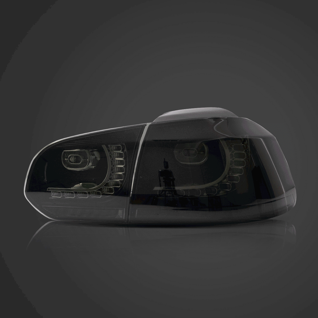 LED Tail Light Assembly With Amber Sequential Turn Signal For 2008-2014 VW Golf 6th Gen Mk6 Hetchback