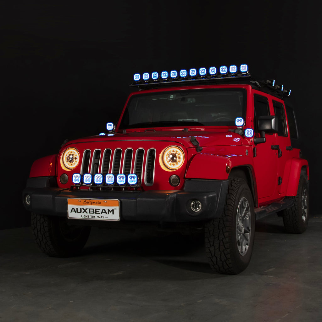 Color Play Series 3 Inch 116W RGB LED Pod Lights Flood Off Road Lights With 8 Backlight Options