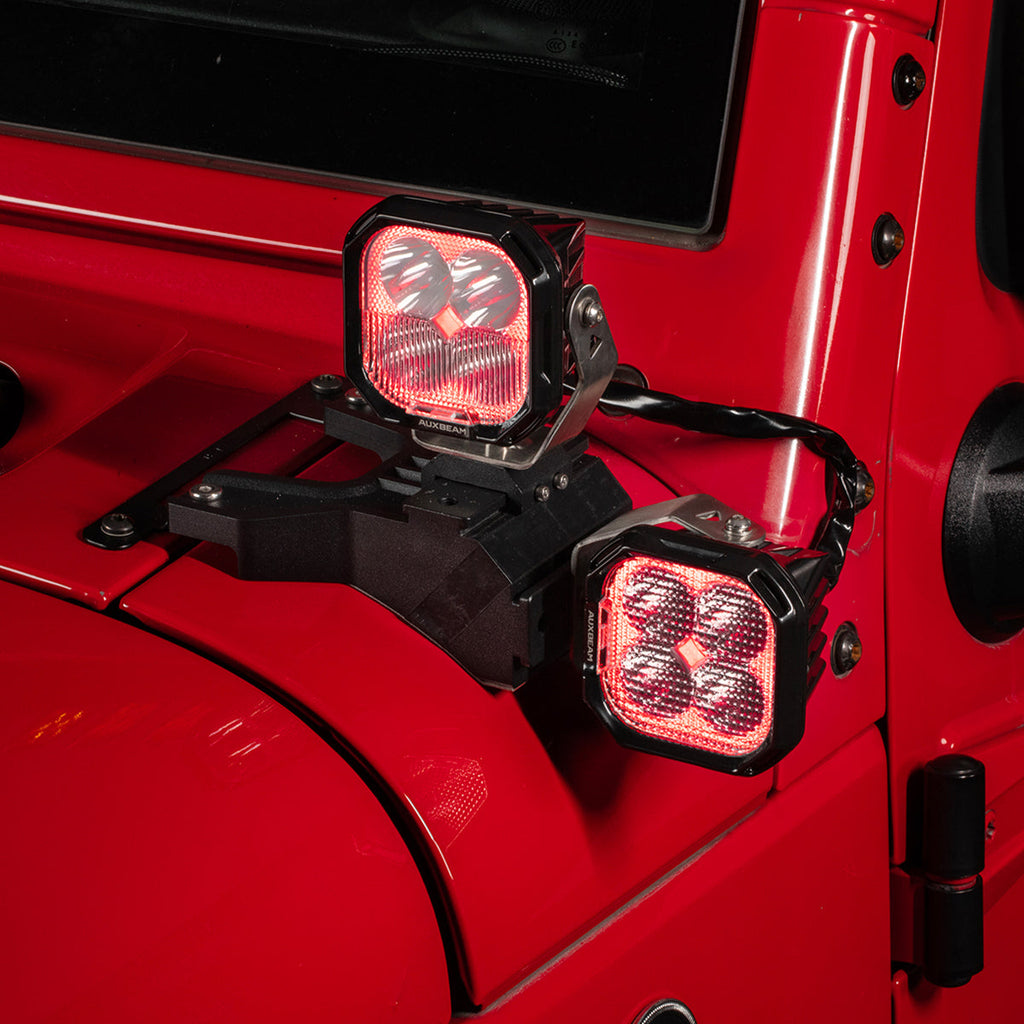 Color Play Series 3 Inch 116W RGB LED Pod Lights Flood Off Road Lights With 8 Backlight Options