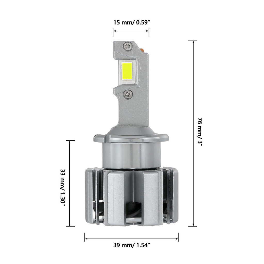 For 2005-2009 Mercedes-Benz SLR McLaren with HID headlamps LED Light Bulbs High Low Beam Bundle