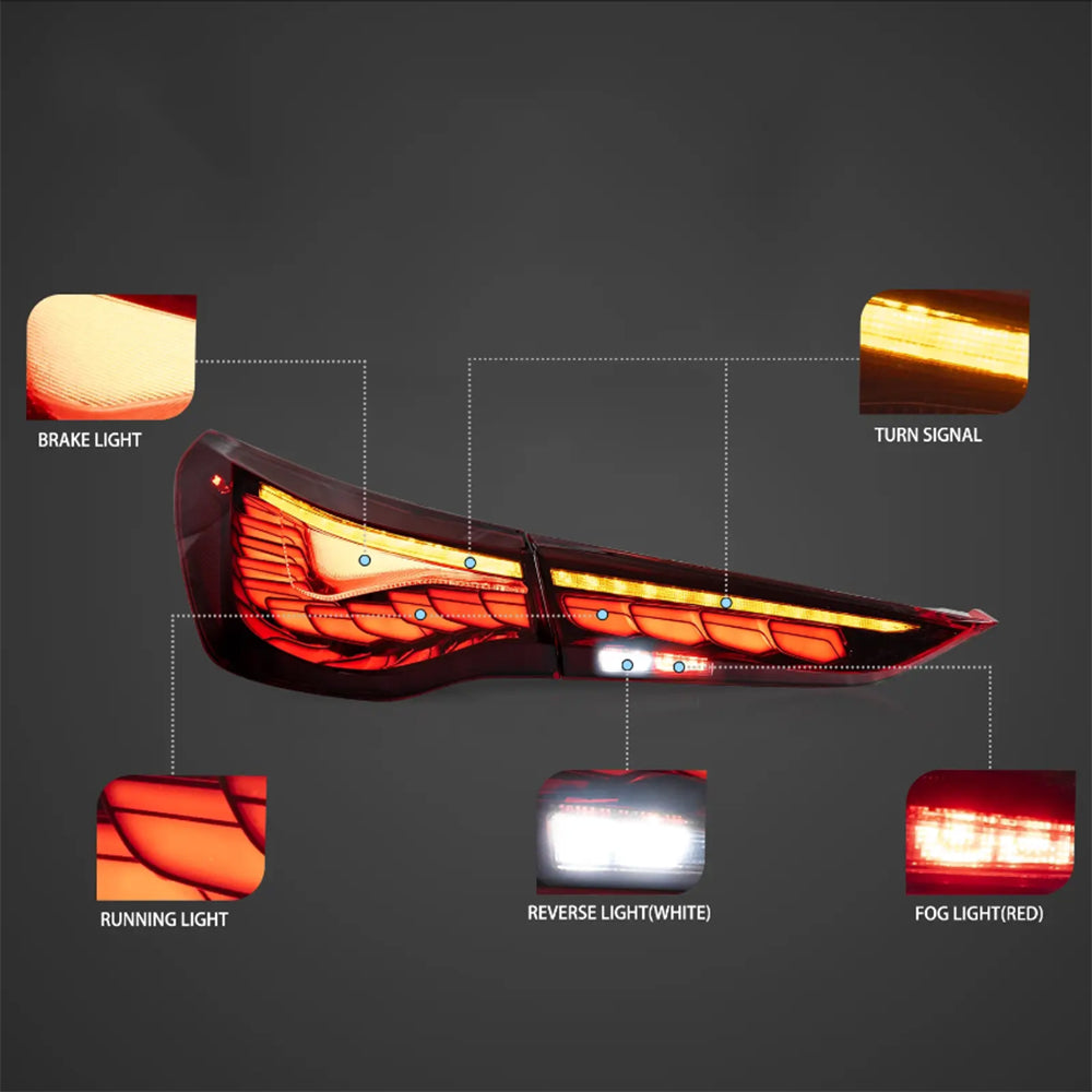 OLED Tail Light Assembly With Dynamic Welcome Lighting For 2020-UP BMW 4 Series 2th Gen G22/G23/G26
