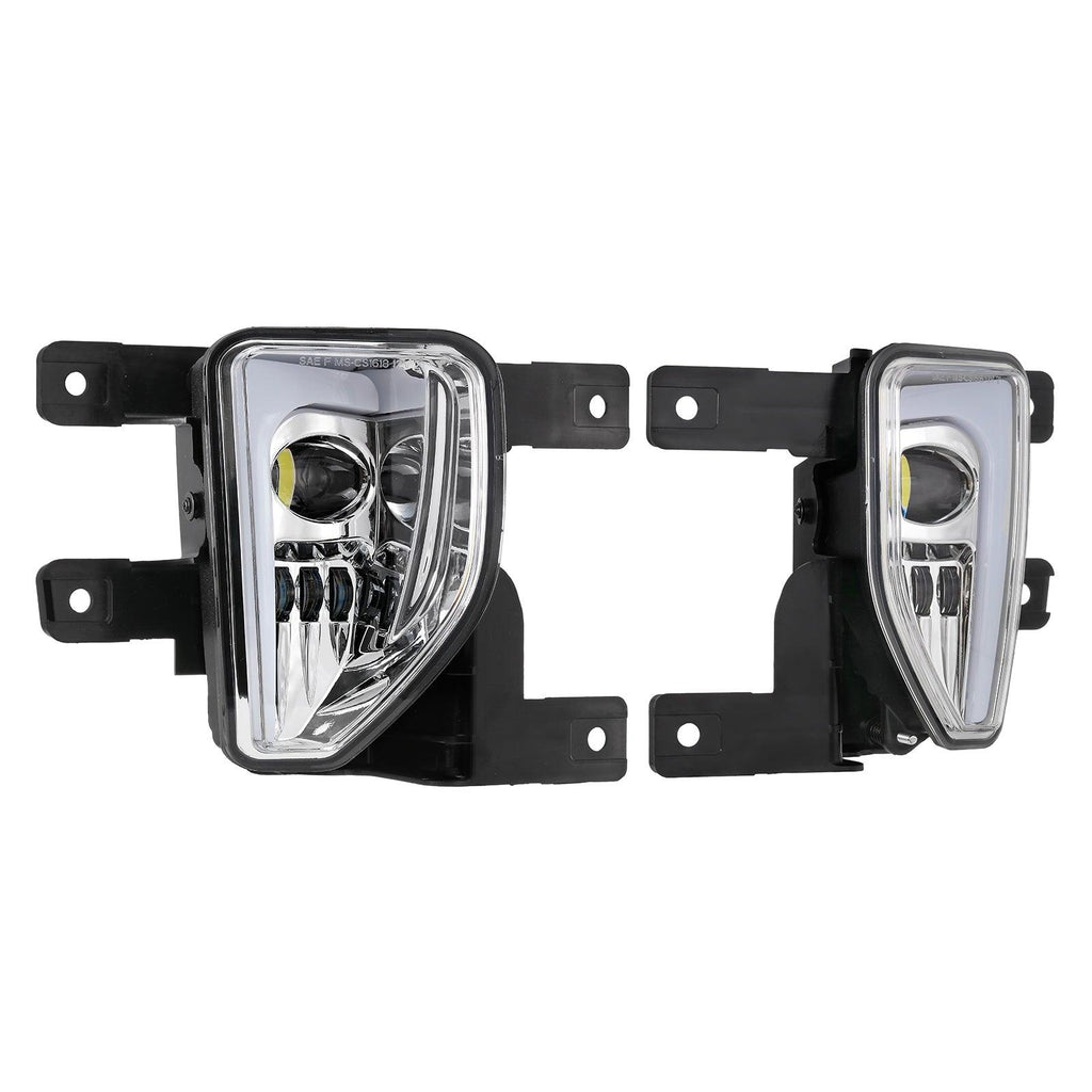 (2pcs/set) 45W DOT Approved LED Fog Lights with DRL for 2016-2018 Chevy Silverado 1500 (Chrome)