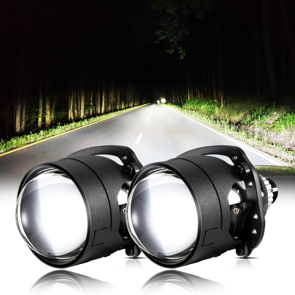 2.5 Inch 80W 6000K Bi-LED Projector Lens Headlight S8 Series Non-Destructive Installation Projector Lens for Car | 2PCS/Set
