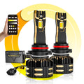 🆕9005/HB3 LED Bulb Fog Light/Low Beam Lighs 110W 25000LM GX Bi-Color Smart Series, with App Control Via Bluetooth & Dual Color Switchback | 2 Bulbs