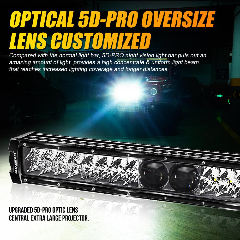 5 Inch 110W LED Driving Lights with Additional Amber Covers & 22 Inch 5D-PRO Series LED Light Bars Combo for CBR 1000rr Off Road Buggy, ATV, UTV, Truck