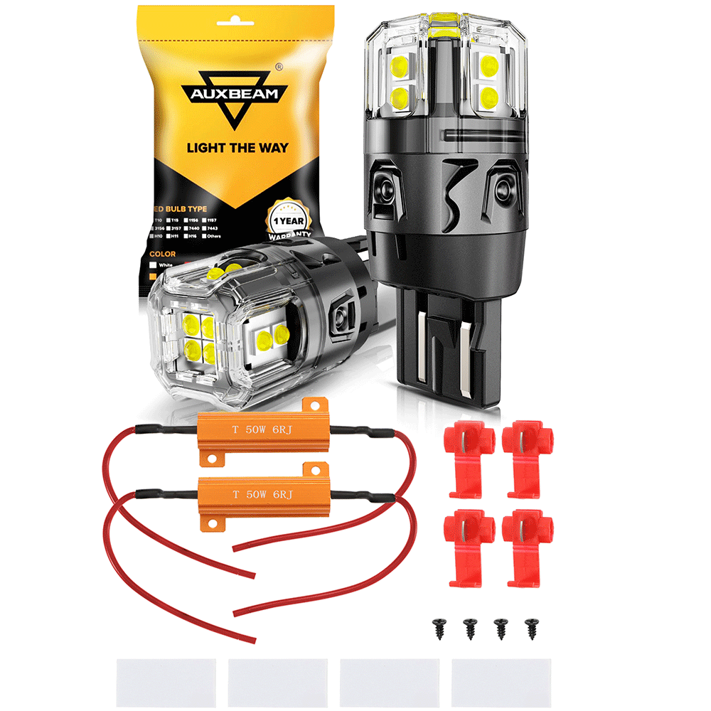 🆕T20 7443 7440 LED Backup Reverse/Turn Signal/Brake Tail Light Bulbs 13W 500% High Brightness CAN-Bus Error Free 6500K White B52 Series | 2 Bulbs