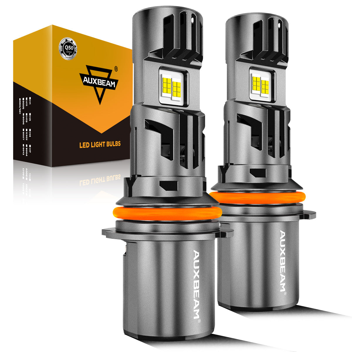 🆕Dual Turbo Fans Q50 Series 36000LM 130W LED Headlight Bulbs 6500K Cool White