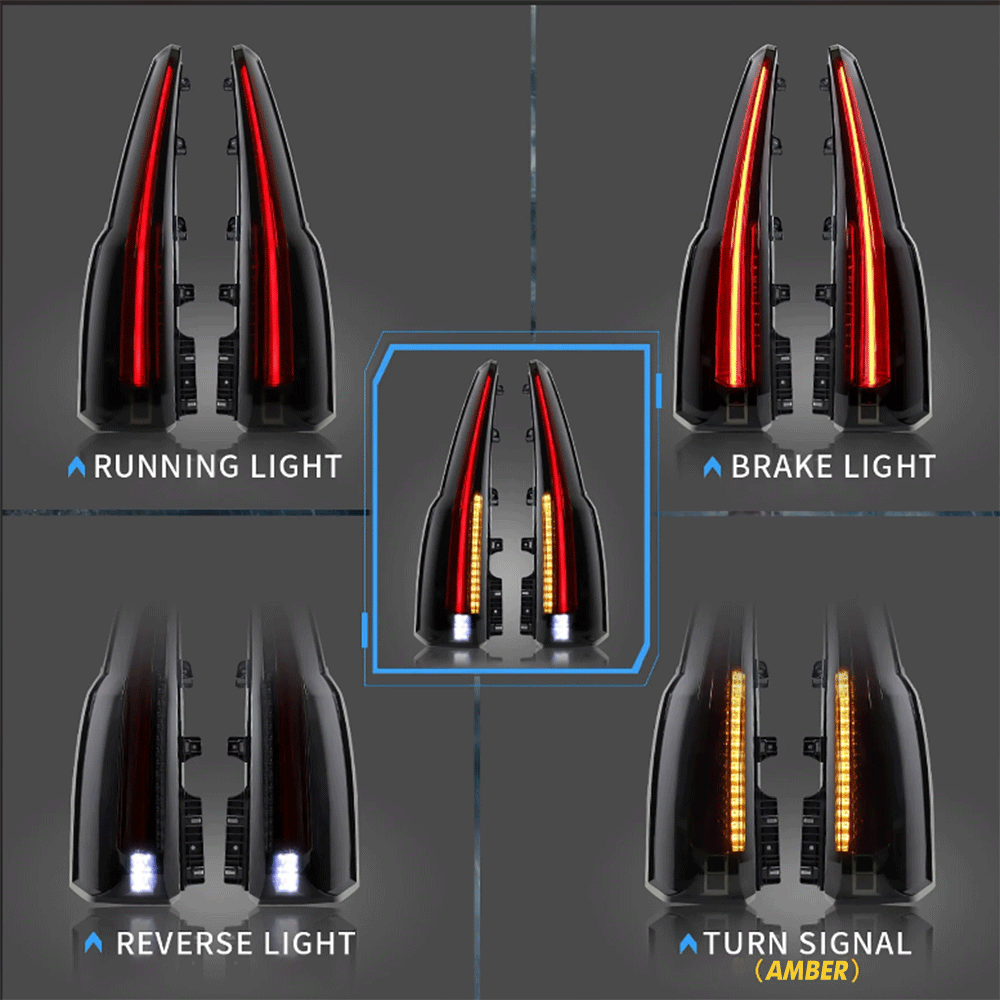 LED Tail Light Assembly With 2015-2020 Chevrolet Tahoe Suburban 4th Gen (K2UC)