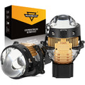 🆕3 Inch 170W 6000K Hyperboloid Bi-LED Projector Lens Headlight with Round Spot Auxiliary High Beam K9 Series, Retrofit Cutting Installation for Car | 2PCS/Set