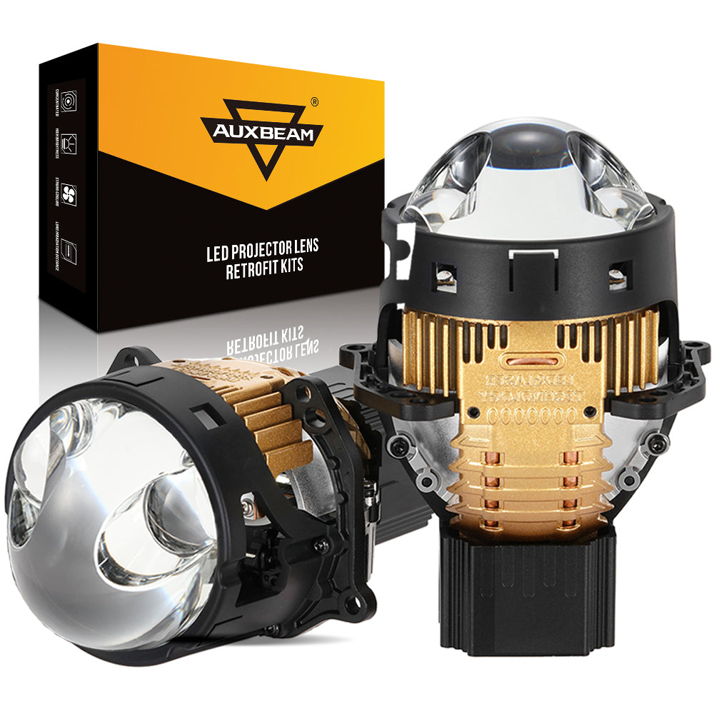 🆕3 Inch 170W 6000K Hyperboloid Bi-LED Projector Lens Headlight with Round Spot Auxiliary High Beam K9 Series, Retrofit Cutting Installation for Car | 2PCS/Set