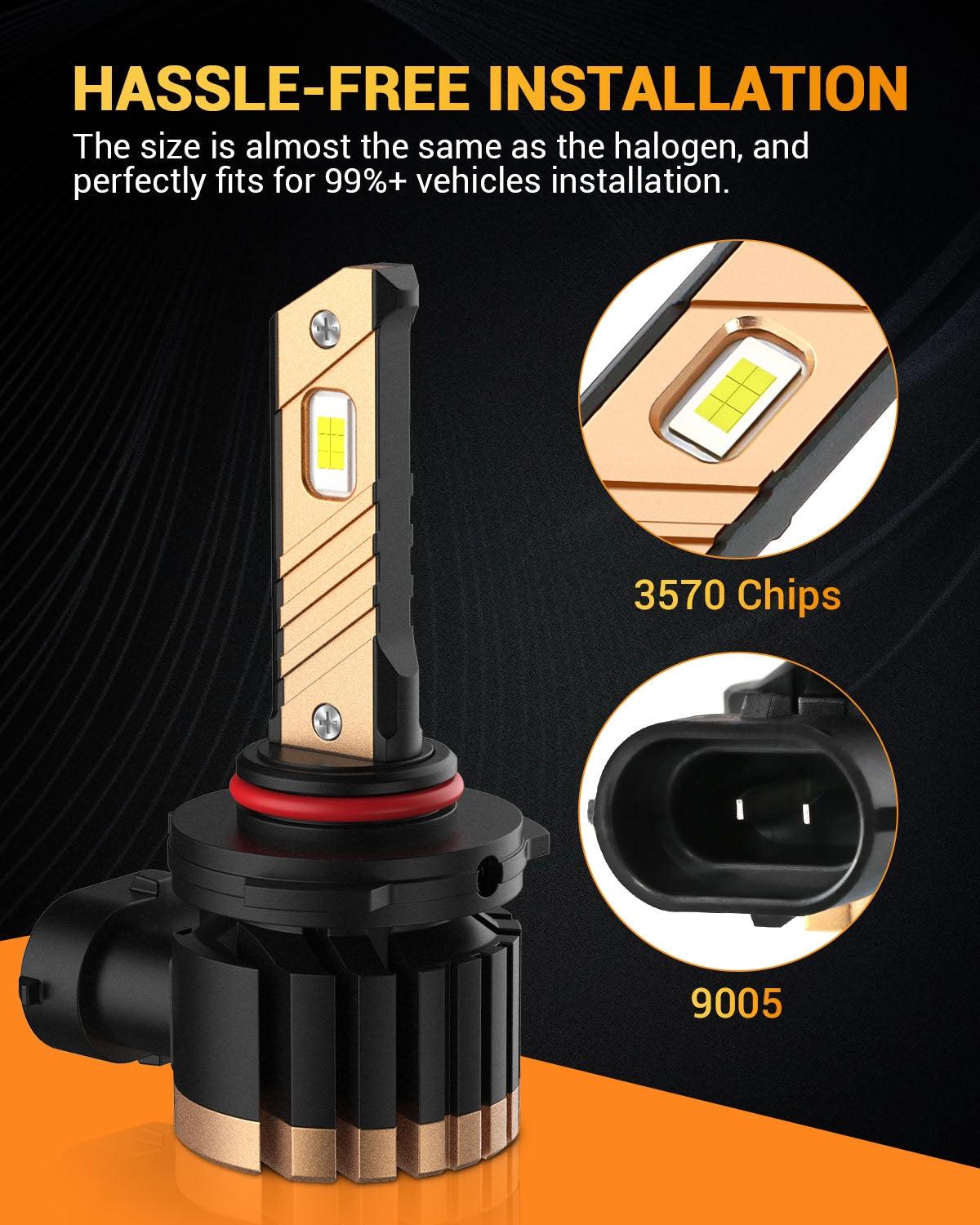 For 2008-2009 Ford Mustang Bullitt H10 LED Fog Light/DRL Bulbs