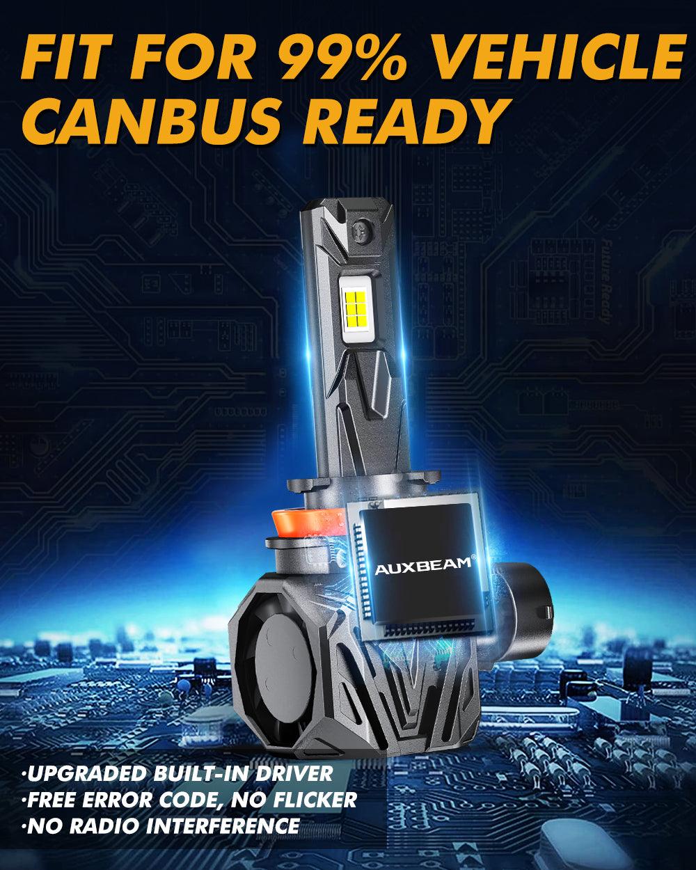 🆕H11+H11 LED Headlight Bulbs Q40 Series Ultra-High Brightness 120W 30000LM 6500K Cool White | 4 Bulbs