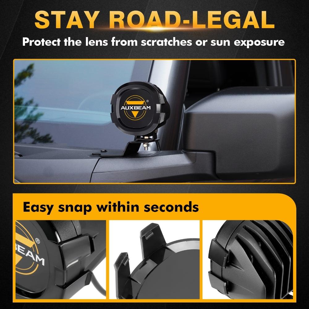 P4 Series 4 Inch Round LED Pod Lights Black Cover Light Shield Cover