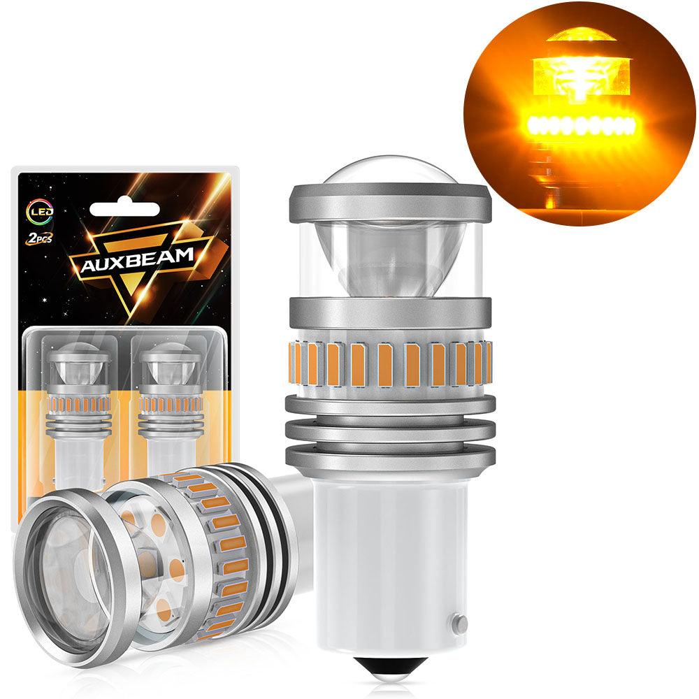 1156 BA15S LED Turn Signal Light Rear/Front, Side Marker Light Bulbs 11W 4000LM 3500K Amber B1 Series | 2 Bulbs