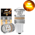 1156 BA15S LED Turn Signal Light Rear/Front, Side Marker Light Bulbs 11W 4000LM 3500K Amber B1 Series | 2 Bulbs