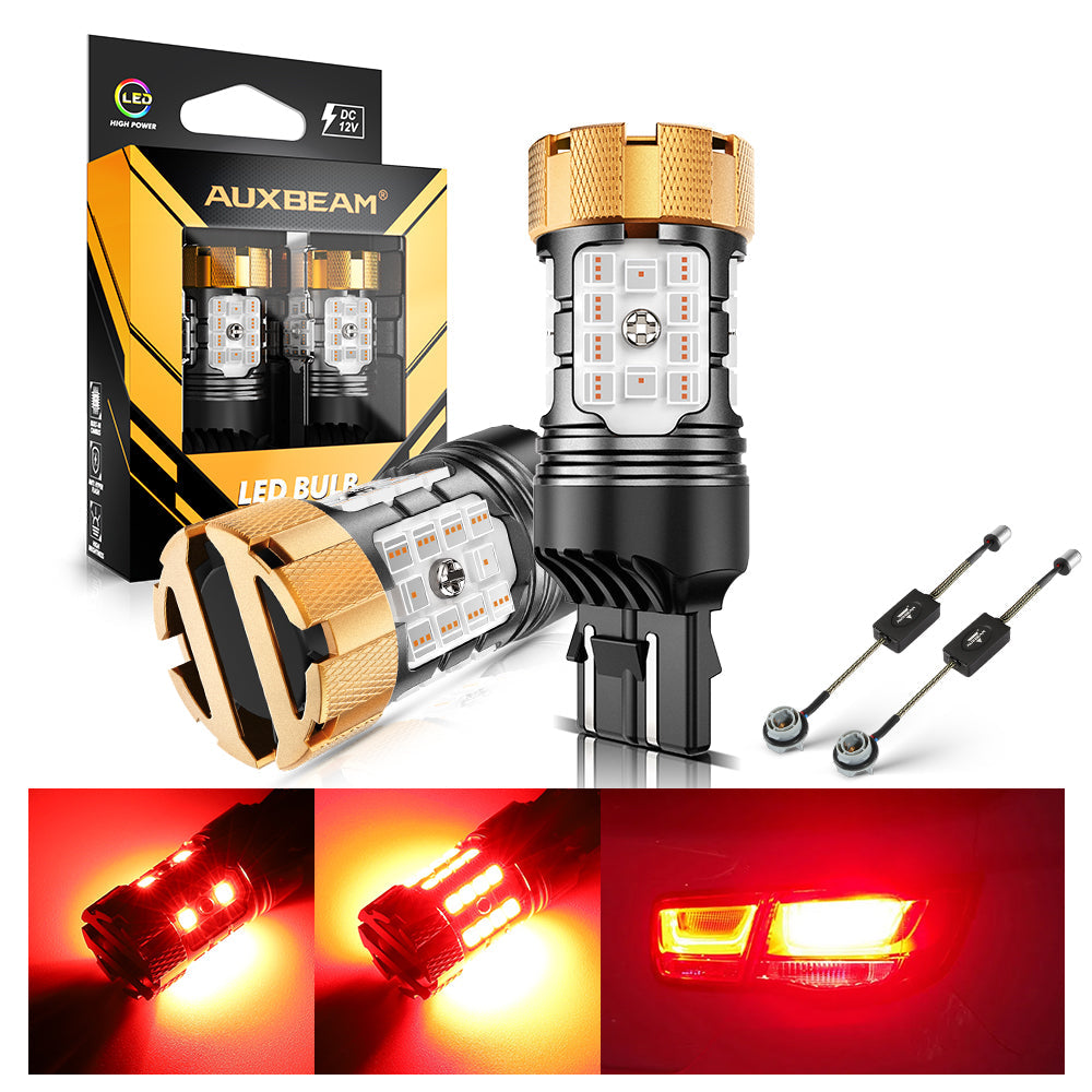 🆕T20 7443 7440 LED Brake/Tail Light Bulbs 50W 4000LM CAN-Bus Error Free Red B21-PRO Series | 2 Bulbs