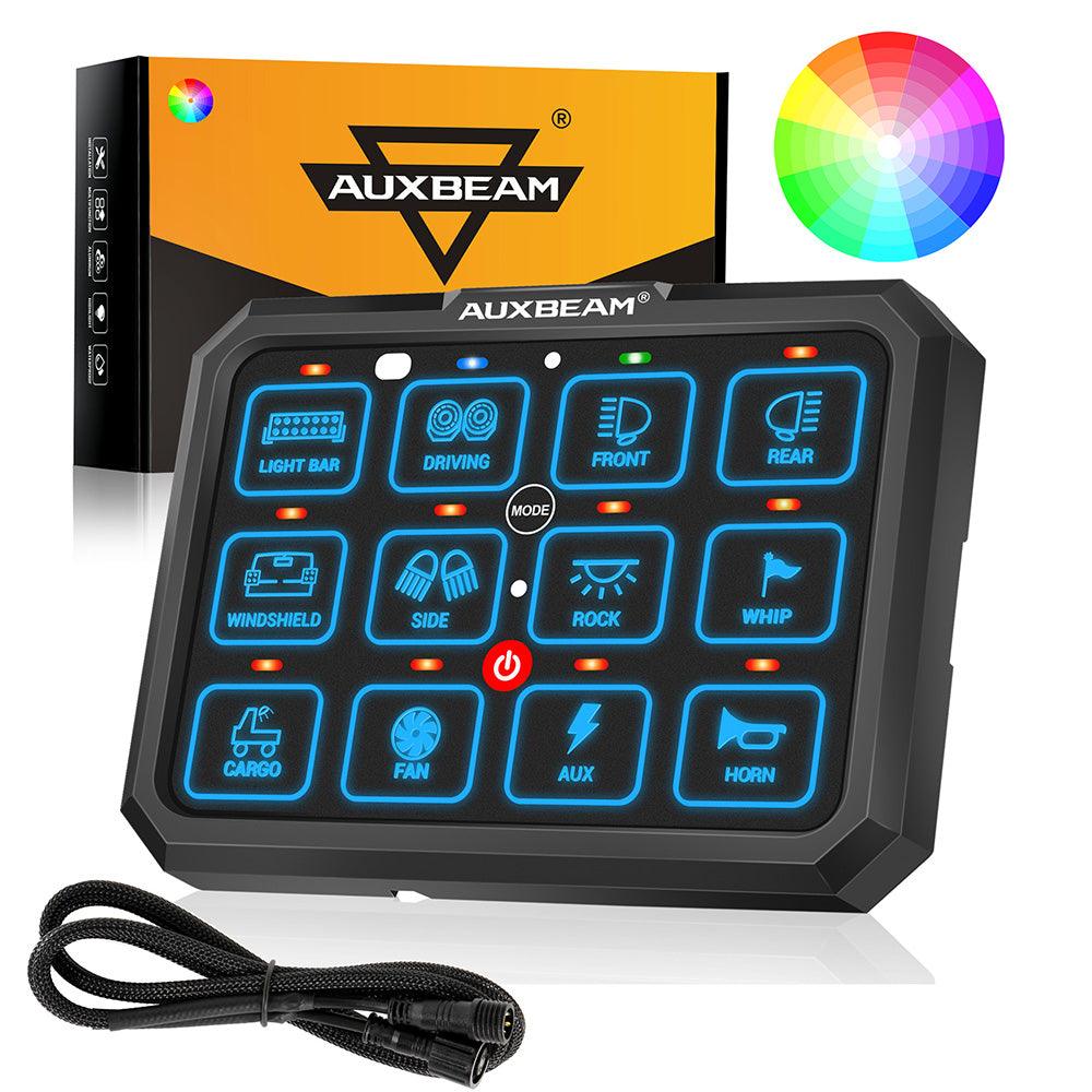 RGB Series 12 Gang (RB120) RGB Switch Panel, Toggle/ Momentary/ Pulsed Mode Supported (Two-Sided Outlet)