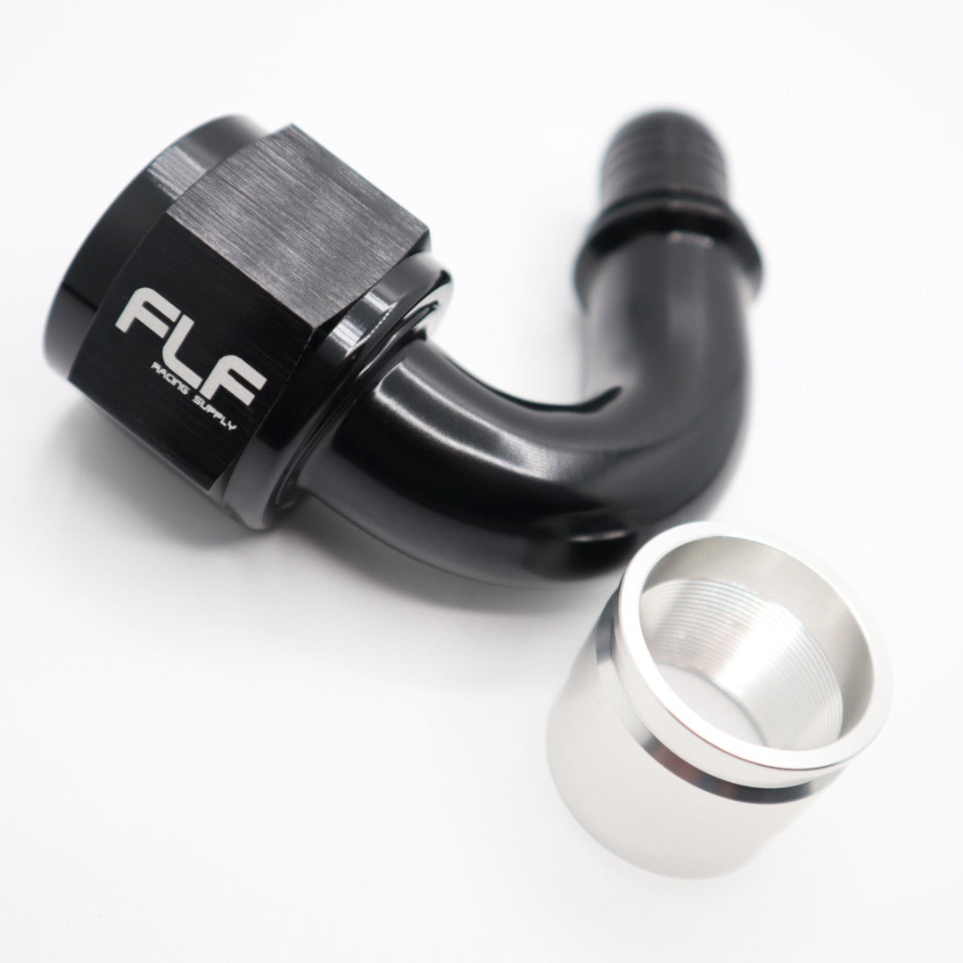 Crimp-On AN PTFE Hose End – 120 Degree