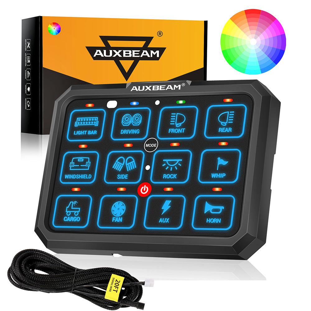 RGB Series 12 Gang (RB120) RGB Switch Panel, Toggle/ Momentary/ Pulsed Mode Supported (Two-Sided Outlet)