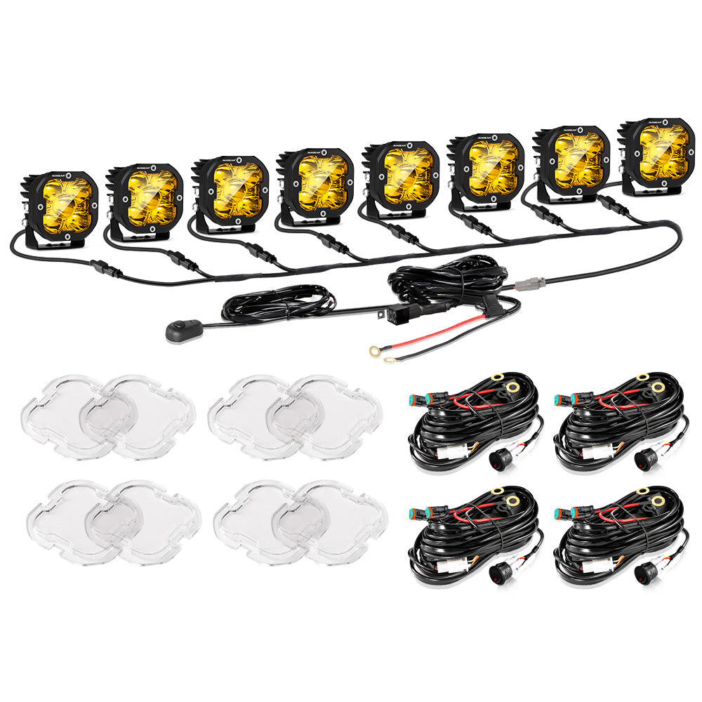 XP-ULTRA Series 3 Inch 80W Spot Beam LED Pods Amber&White Offroad Lights