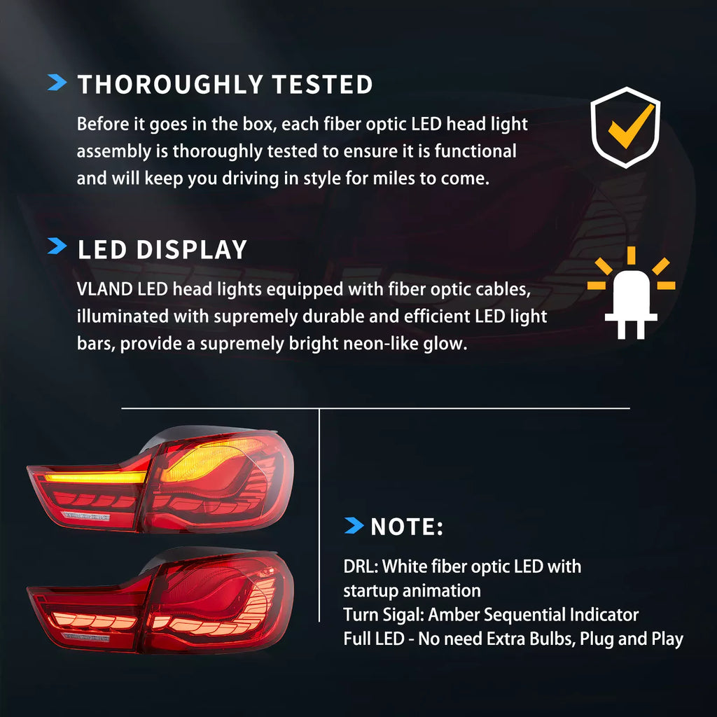 OLED Tail Lights Assembly For 2014-2020 BMW 4 Series/M4