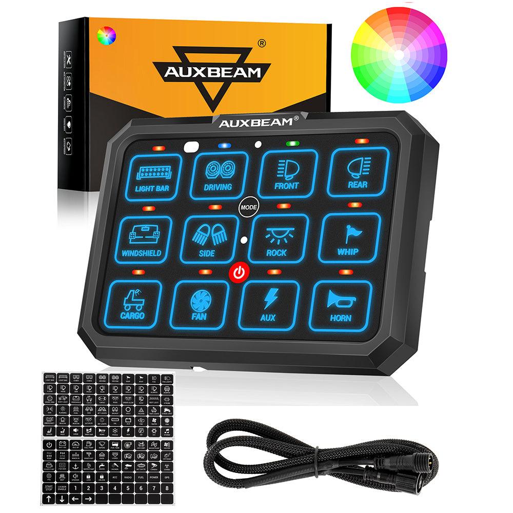 RGB Series 12 Gang (RB120) RGB Switch Panel, Toggle/ Momentary/ Pulsed Mode Supported (Two-Sided Outlet)