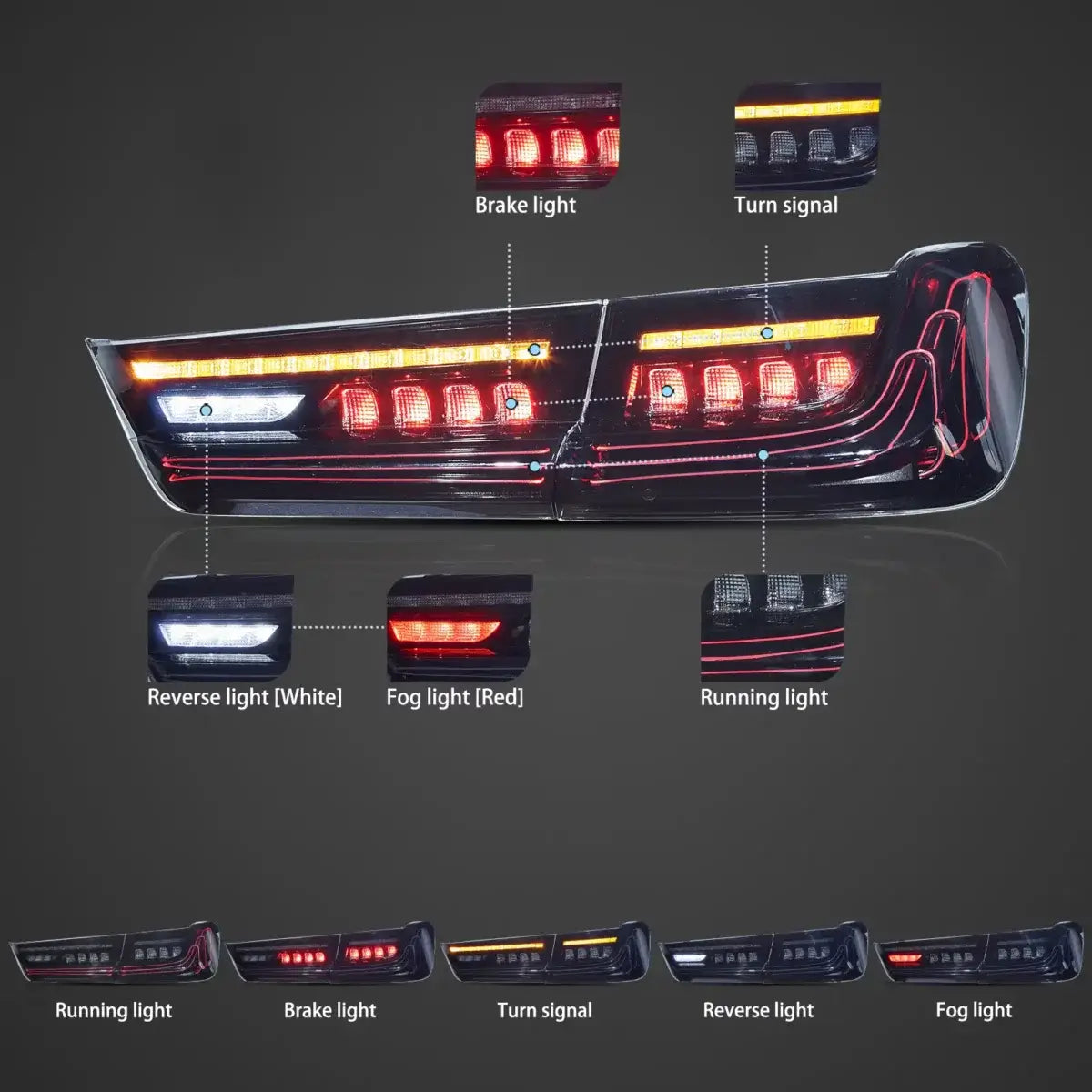 LED Laser TaiL Lights Assembly CSL Style For 2019-UP BMW 3-Series G20/G80 M3