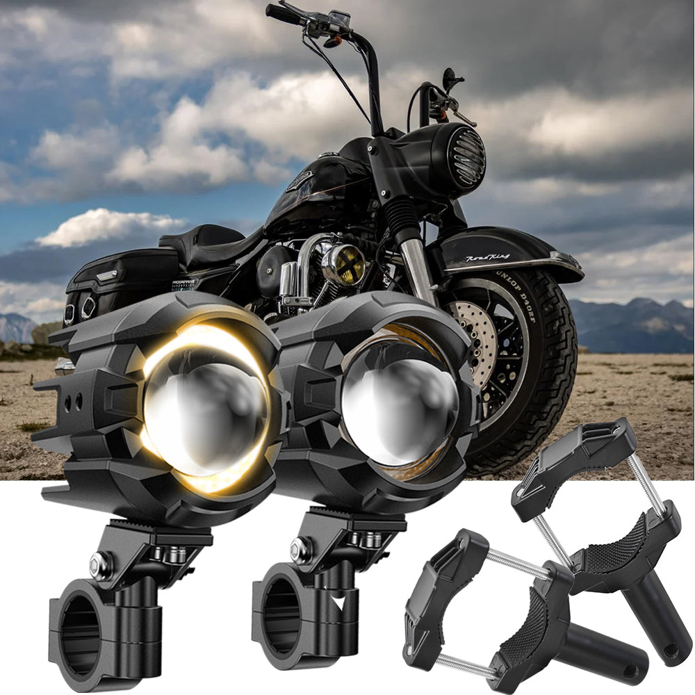 1999 Harley Road King Classic Motorcycle LED Spotlight Light 3+5 Light Modes