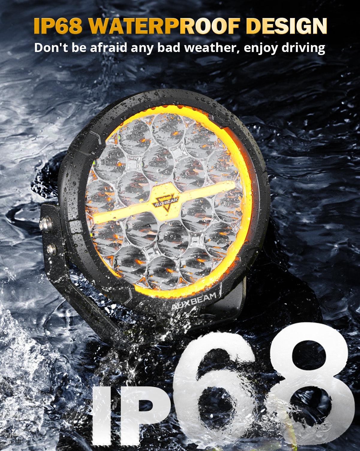 RAY-L Series | 7 Inch 240W 25800LM Dual DRL Offroad LED Driving Lights