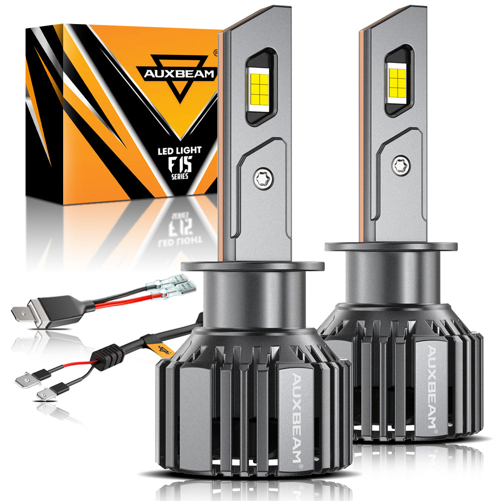 H1 LED Headlight Bulbs 90W 20000LM F15 Series 20% Smaller Size 6500K Cool White | 2 Bulbs