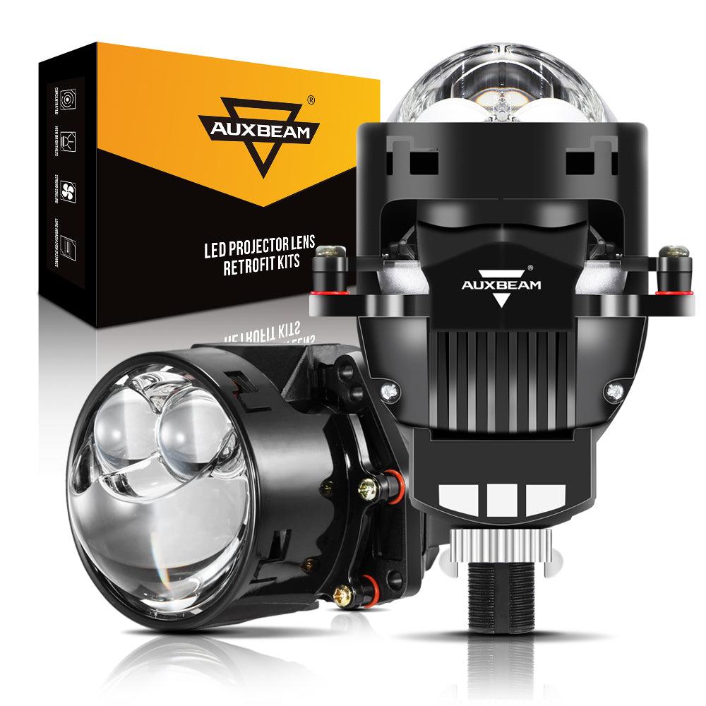 3 Inch 136W 6000K Double Hyperboloid Bi-LED Projector Lens Headlight S8 Series Non-Destructive Installation Projector Lens for Car | 2PCS/Set