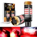 T20 7443 7440 LED Brake/Tail Light Bulbs 56W 600% High Brightness CAN-Bus Error Free Red B21 Series | 2 Bulbs