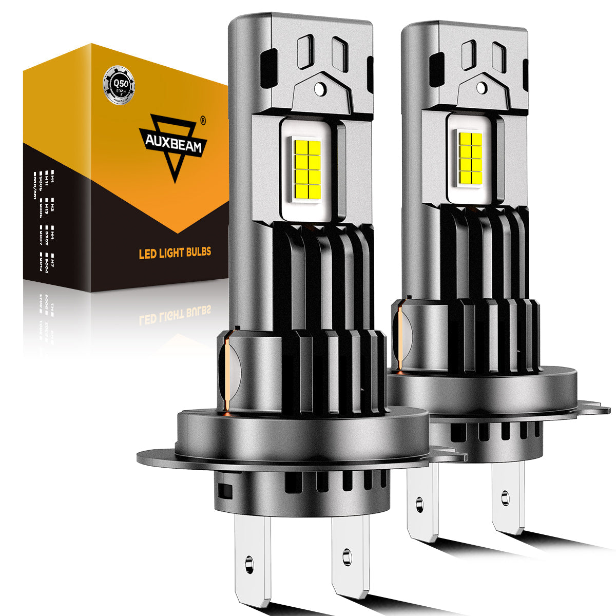 🆕H7 LED Headlight Bulbs Q50 Series 100W 24000LM 6500K Cool White| 2 Bulbs