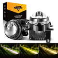 🆕3 Inch 104W Bi-LED Projector Lens Fog Light 3-Colors Switchback Hyperboid Lens Fog Light With High Beam Auxiliary For Toyota/Honda | 2 PCS/Set