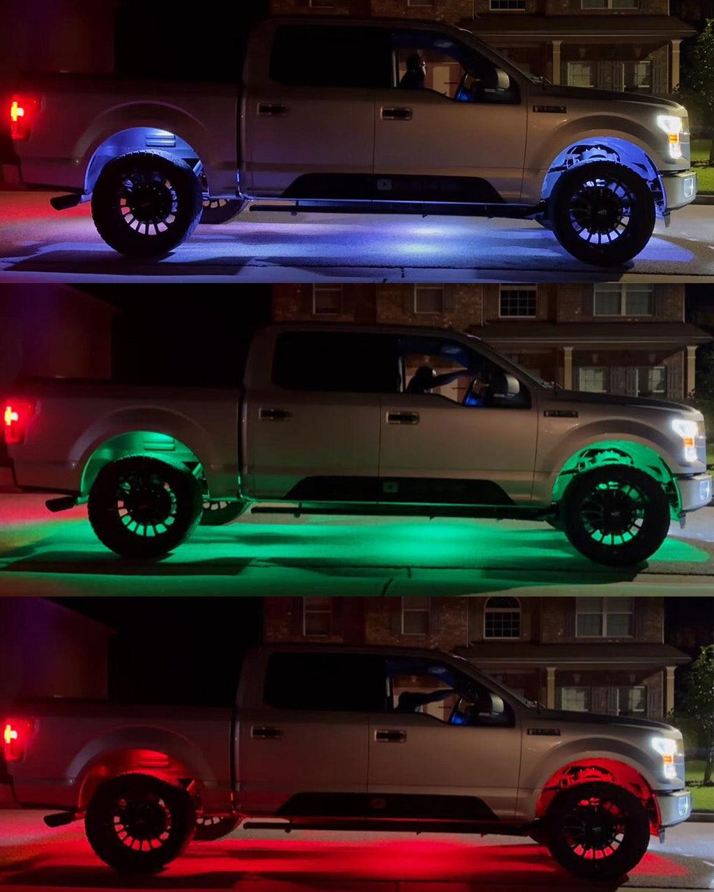 NEW Vibrant Series | 8PCS RGB LED Rock Lights Kit Multicolor Neon Underglow Lights with Bluetooth APP & Remote Control