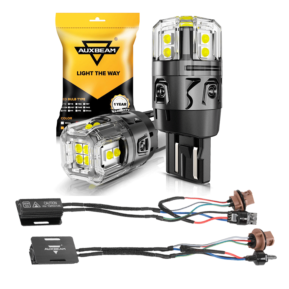 🆕T20 7443 7440 LED Backup Reverse/Turn Signal/Brake Tail Light Bulbs 13W 500% High Brightness CAN-Bus Error Free 6500K White B52 Series | 2 Bulbs