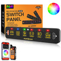 AS Series 6 Gang (AS-600) RGB Slim Switch Panel with APP&Remote Control, Toggle/ Momentary/ Pulsed Mode Supported(One-Sided Outlet)