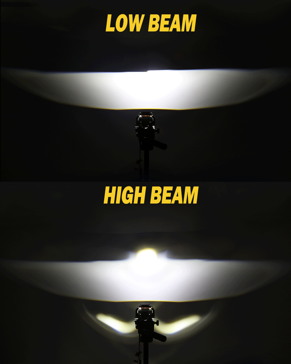 🆕3 Inch 144W 6000K Hyperboloid Bi-LED Projector Lens Headlight with Square Spot Auxiliary High Beam K9 Series, Retrofit Cutting Installation for Car | 2PCS/Set