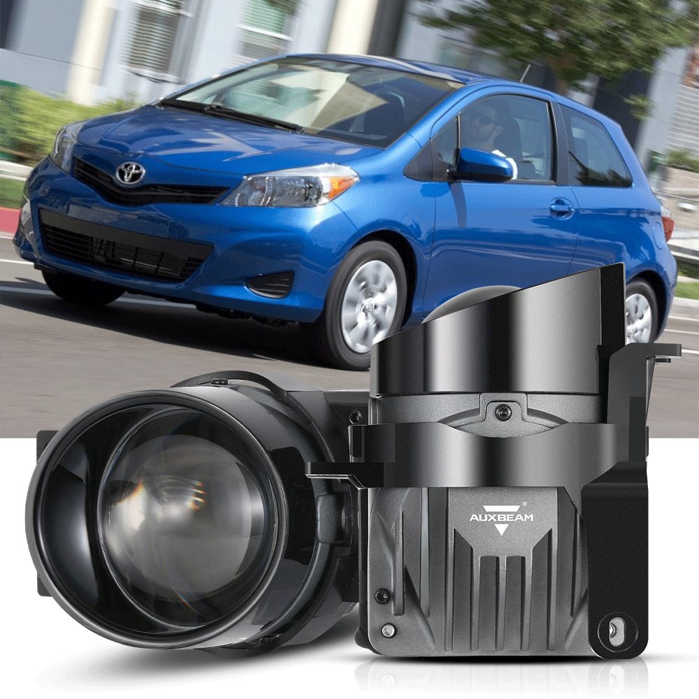 2007-2014 Toyota Yaris Bi-LED Projector Lens Fog Light - 3 Inch 100W 6000K HD Lens