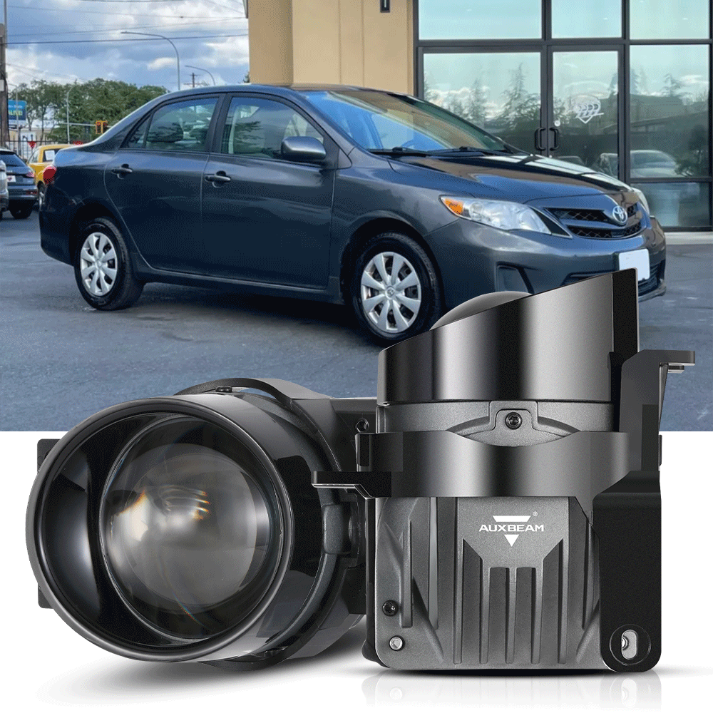 2009-2013 Toyota Corolla Bi-LED Projector Lens Fog Light - 3 Inch 100W 6000K HD Lens