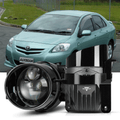 2007-2014 Toyota Yaris Bi-LED Projector Lens Fog Light - 3 Inch 83W 6000K Hyperboloid Lens