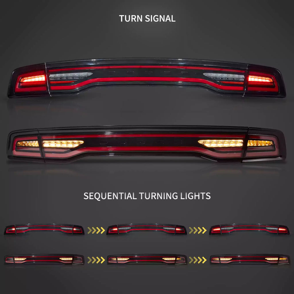 LED Tail Lights Assembly Full LED W/Start-Up Animation For 2011-2014 Dodge Charger