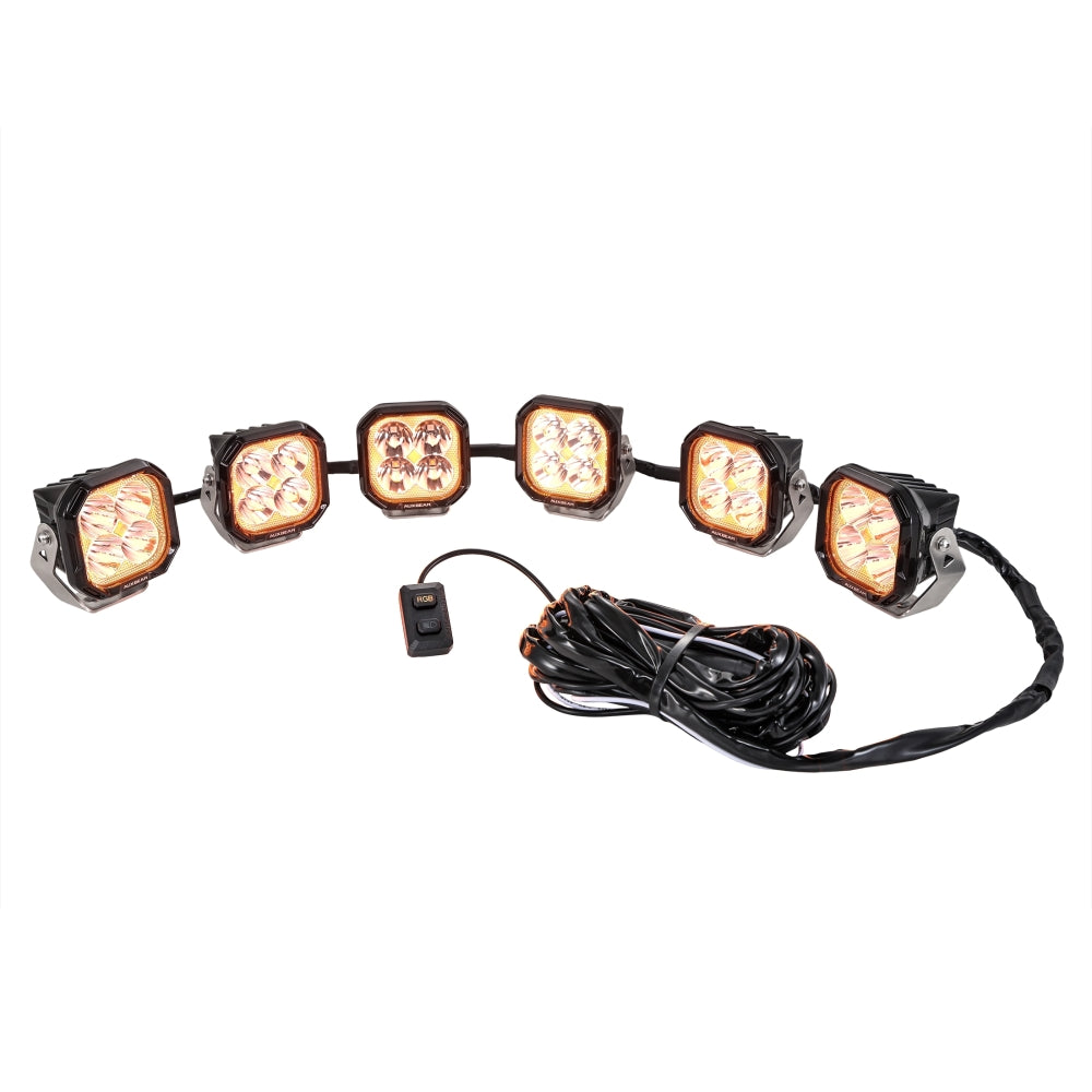 Color Play Series RGB Version 6-LED Pod Light Power Wiring Harness Kit with 3 PIN DT Plug