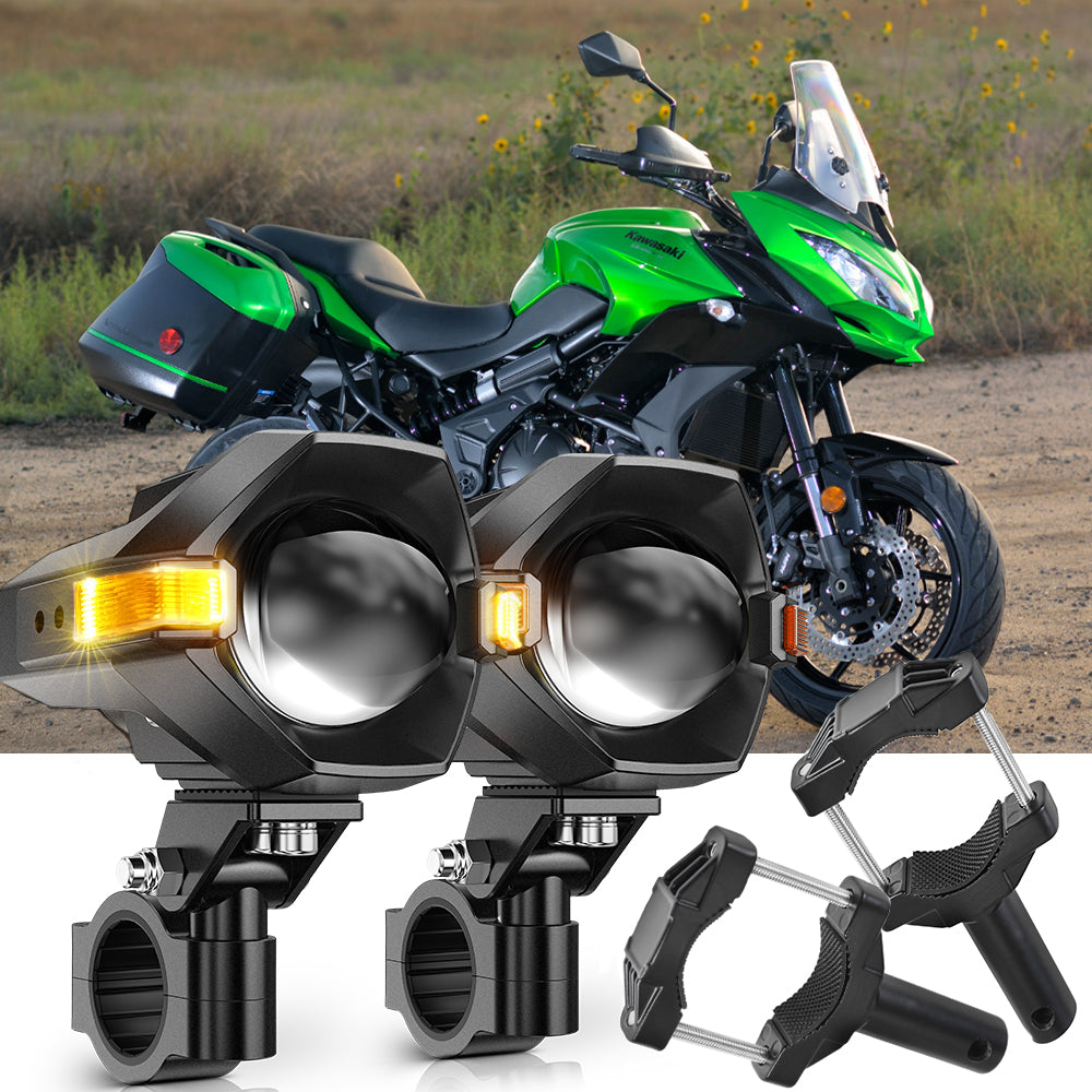 2015 Kawasaki Versys 1000 LT Motorcycle LED Spotlight Light 3+5 Light Modes MT8 Series
